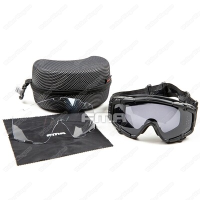 FMA  Fan Goggles With Two Lens - Black