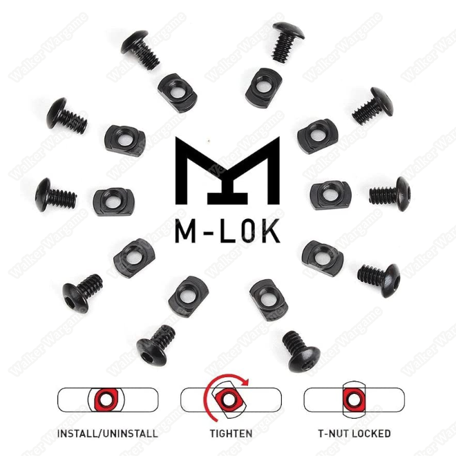 8 Set M-LOK Screw And Nut for MLOK Handguard Rail