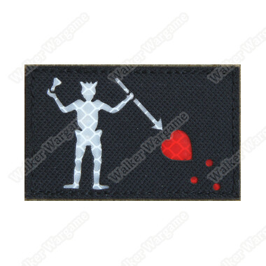 LWG040 Seal Team Skeleton with Heart - Laser Cut Patch With Velcro