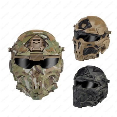 W Assault Helmet System （Helmet，Goggle，Mask，Earphone，Fan All in 1）