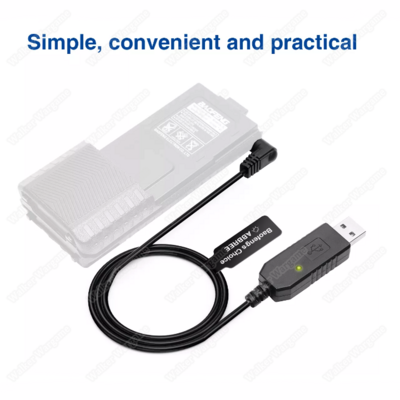 Baofeng Radio USB Charger Cable For UV-5R 3800mAh Long Battery