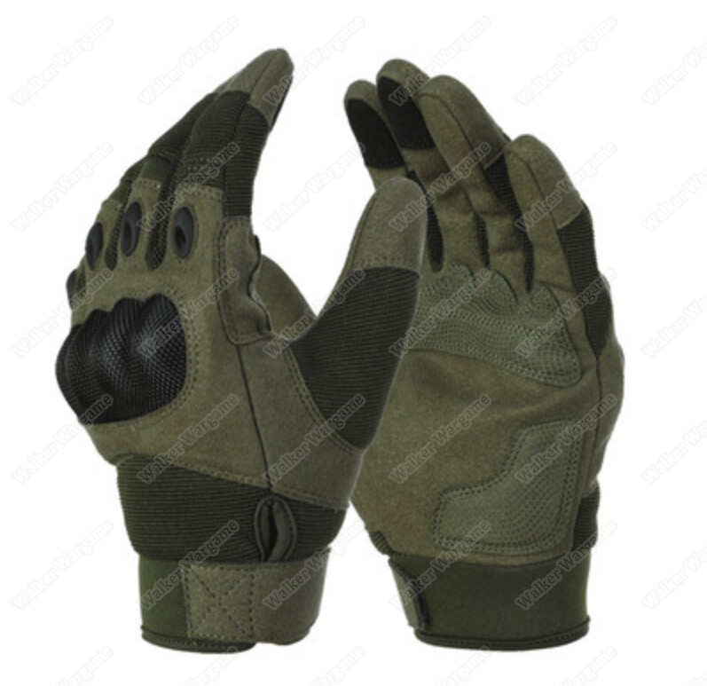 Emerson Assult Tactical Full Finger Hard Knuckle Gloves - OD Green