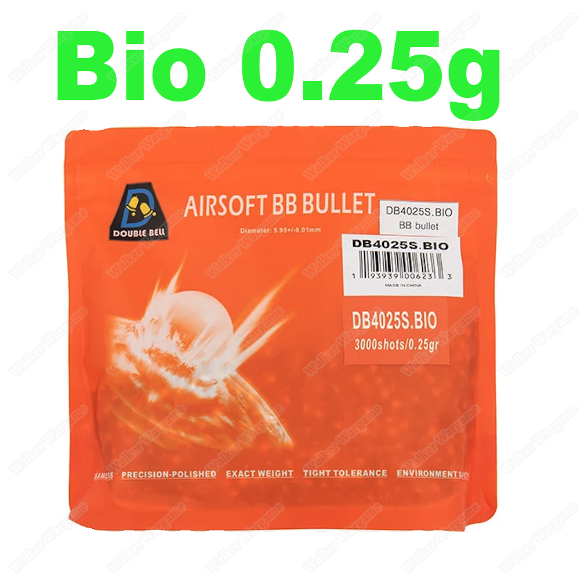 Double Bell 0.25g Biodegradable 6mm BB 3000rds