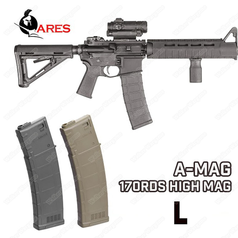 ARES AMAG L 170rd Magazine M4 / M16 Mid Cap Magazine for AEG Rifles Black