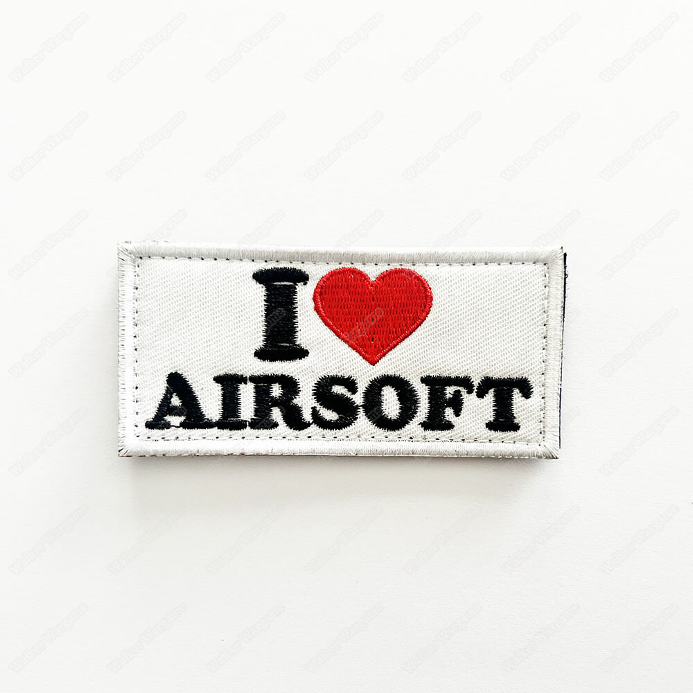 WWG160 I Love Airsoft Moral Velcro Patch - Full Color
