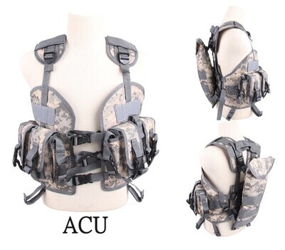 Tactical Navy Seal Combat Modular Assault Vest - Digital Urban ACU Camo