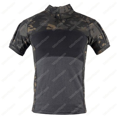 Tactical Short Sleeve Combat Shirt - Speical Force Multicam Black