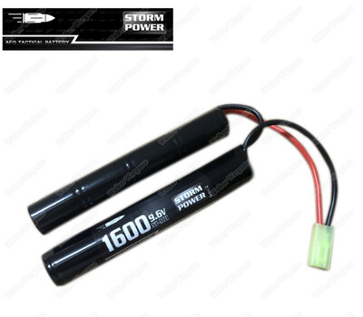 Storm Power NiMH 9.6v 1600mAh Two-Piece Battery Airsoft AEG