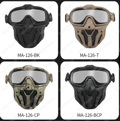 WST Anti Fog Full Face Mask With Goggle Build in Fan With 2 Lens