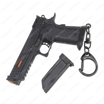 1:4 TTI Combat Pistol Key Ring Keychain - Black