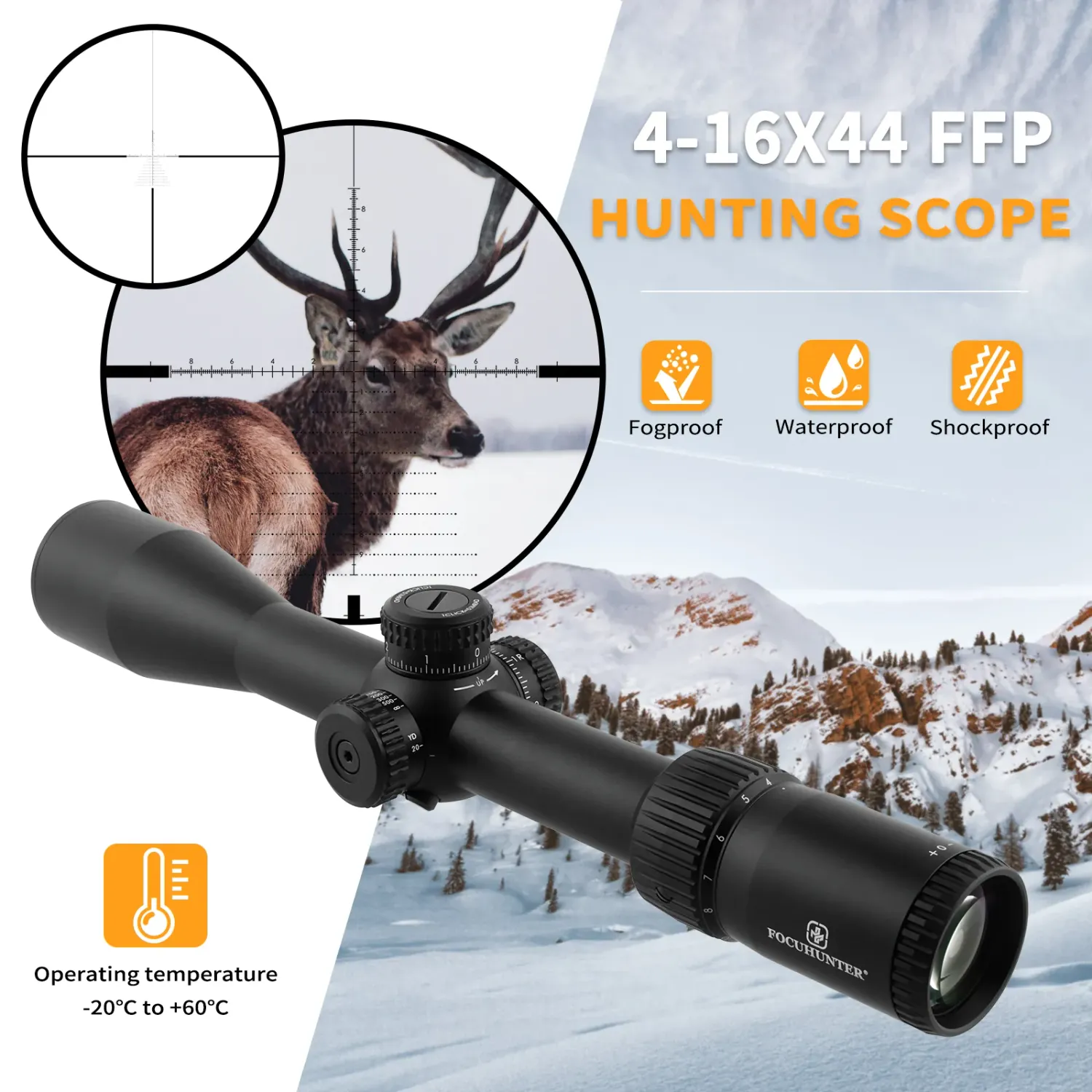 Focuhunter 4-16X44 First Focal Plane FFP MZJ-RSP-300