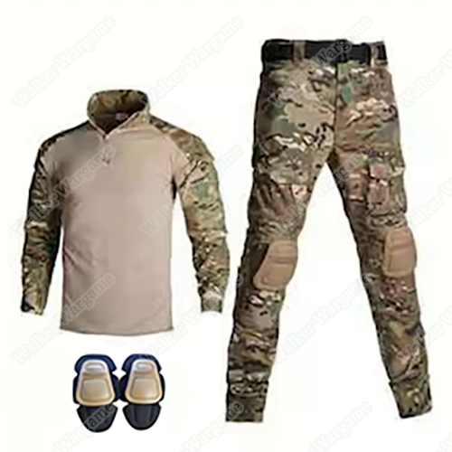 WST Combat Set Shirt &amp; Pants Build in Knee Pads - US Speical Force Multi Camo
