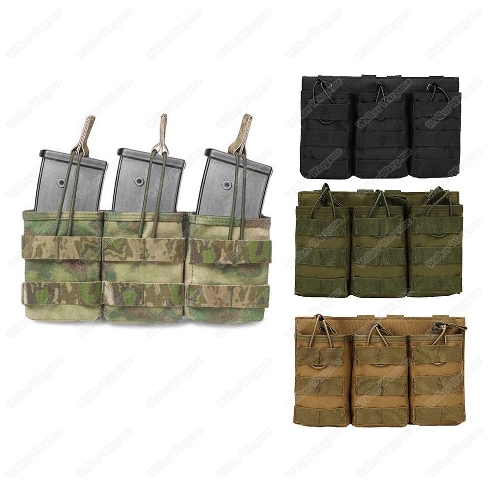 Triple M4 Mag Pouch with Elastic Strings Molle Pouch