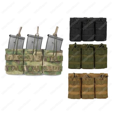 Triple M4 Mag Pouch with Elastic Strings Molle Pouch