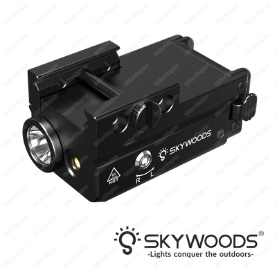 SkyWoods PL300R Tactical Flashlight With Laser - 2 Year Warranty