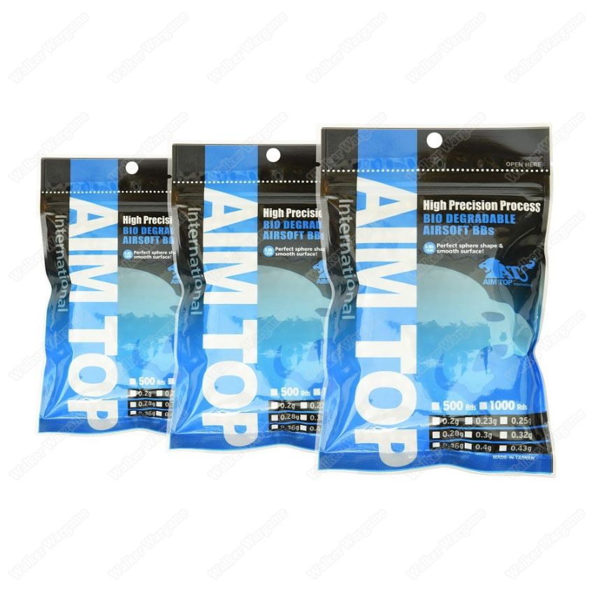 AIM Top Bio Precision BB 1000 Rds Pack Bio-Degradeable BB