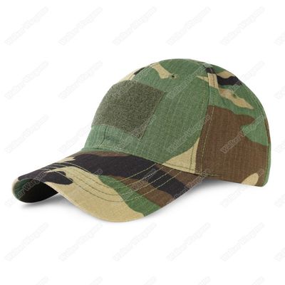 Operator Cap Velcro Flag Blood Patch  - Classic Woodland Camo