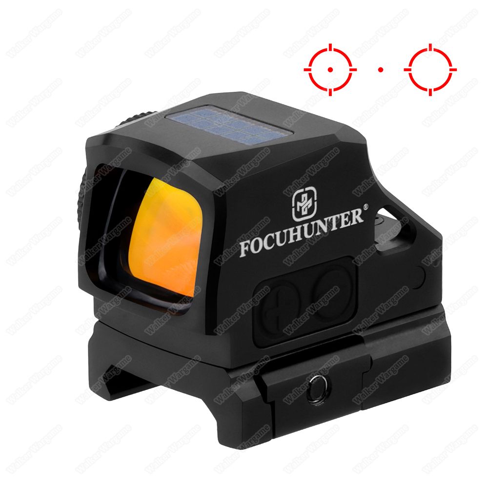 Focuhunter Solar-Powered 1X21mm  Multi-Reticle Red Dot Sight RDP-0058