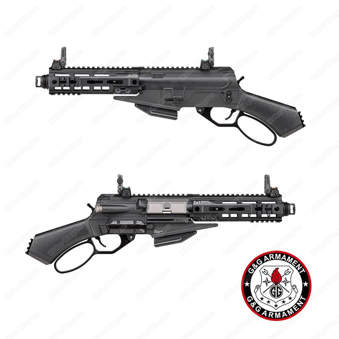 G&amp;G LevAR15 CQB Lever Action AR15 Airsoft Rifle - Black