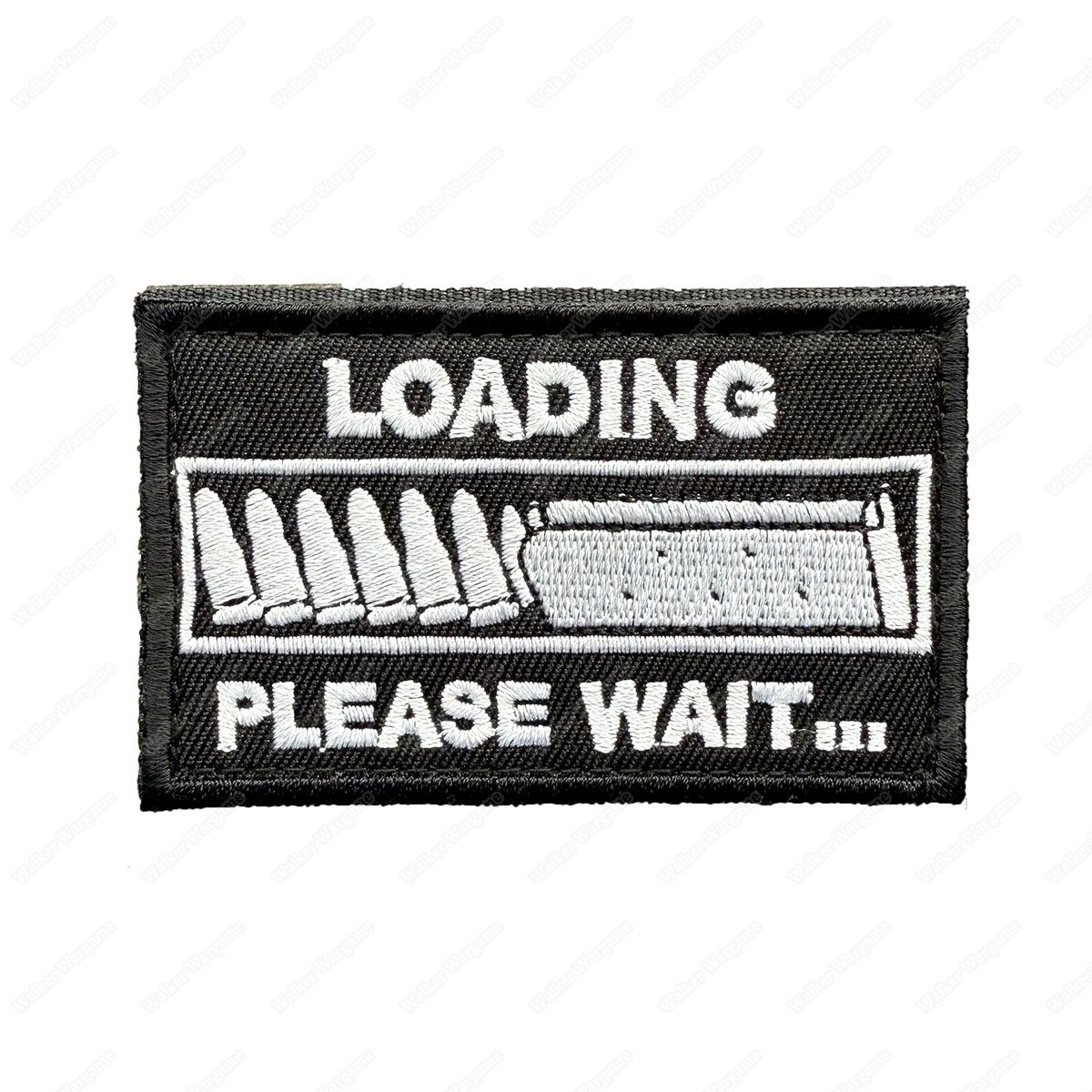 WWG167 Loading Please Wait Velcro Patch - Black Color