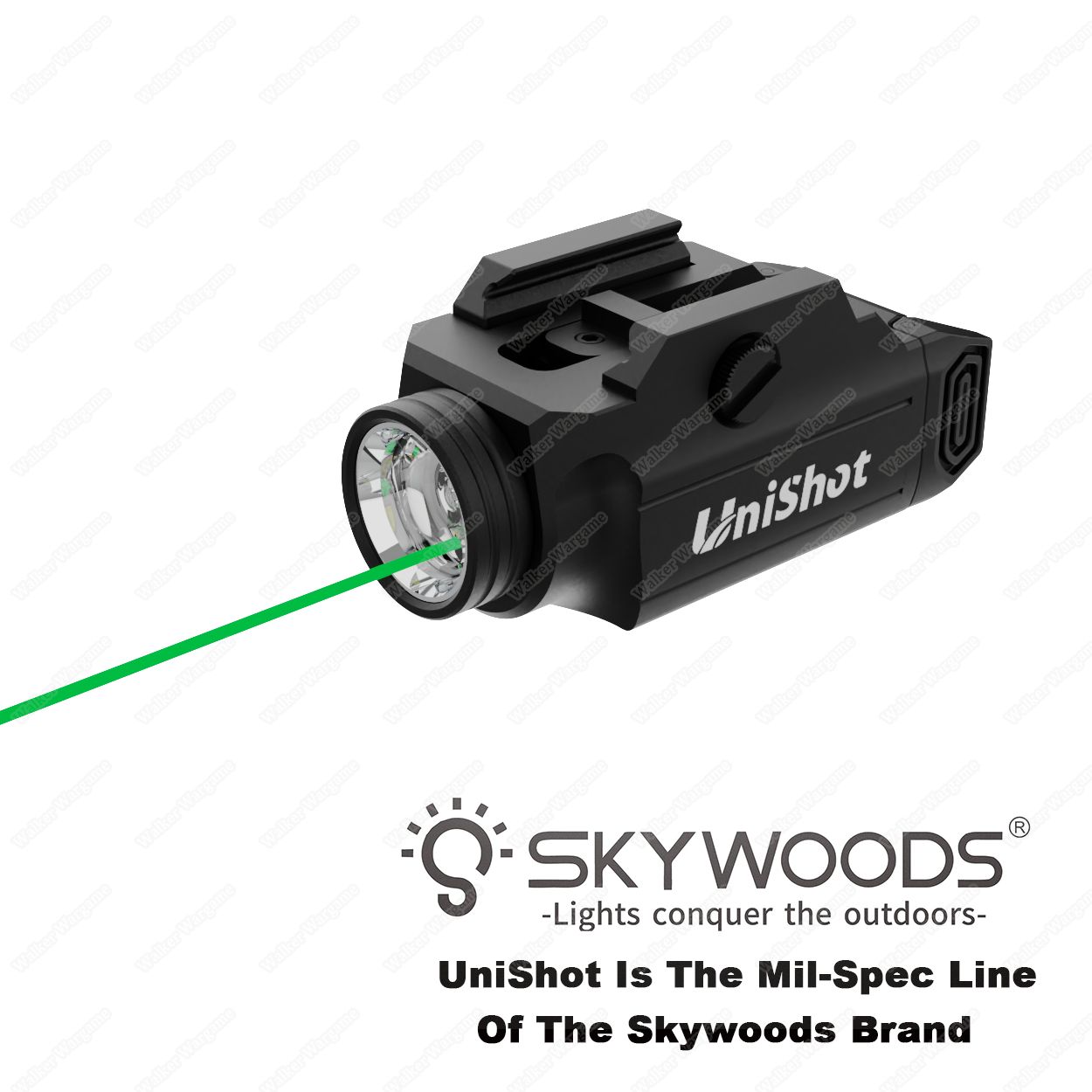 SKYWOODS PL510G Tactical Flashlight 510 Lumen Green Laser