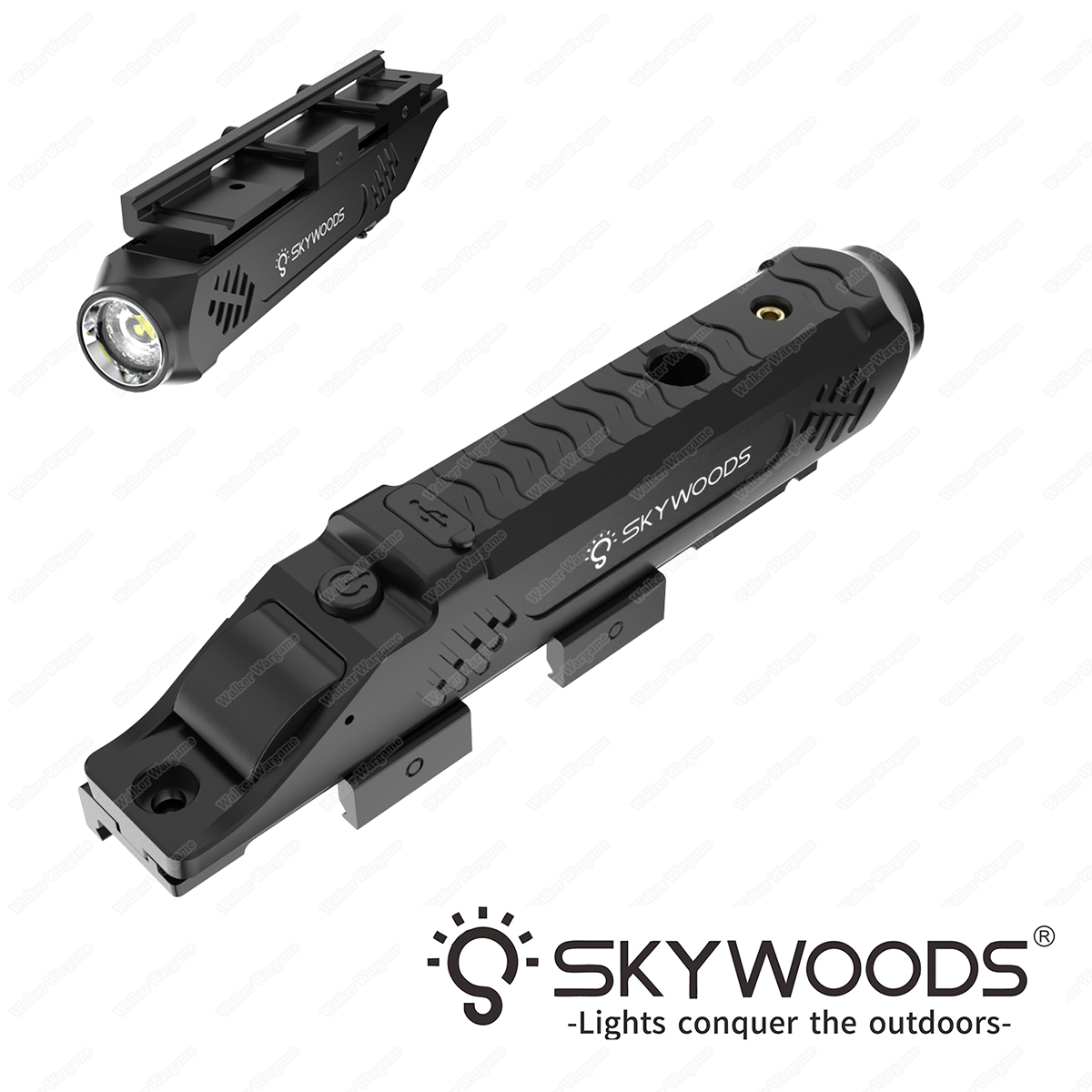SKYWOODS RL750G Tactical Flashlight 750 Lumen Green Laser Fit RIS and MLOK Rail