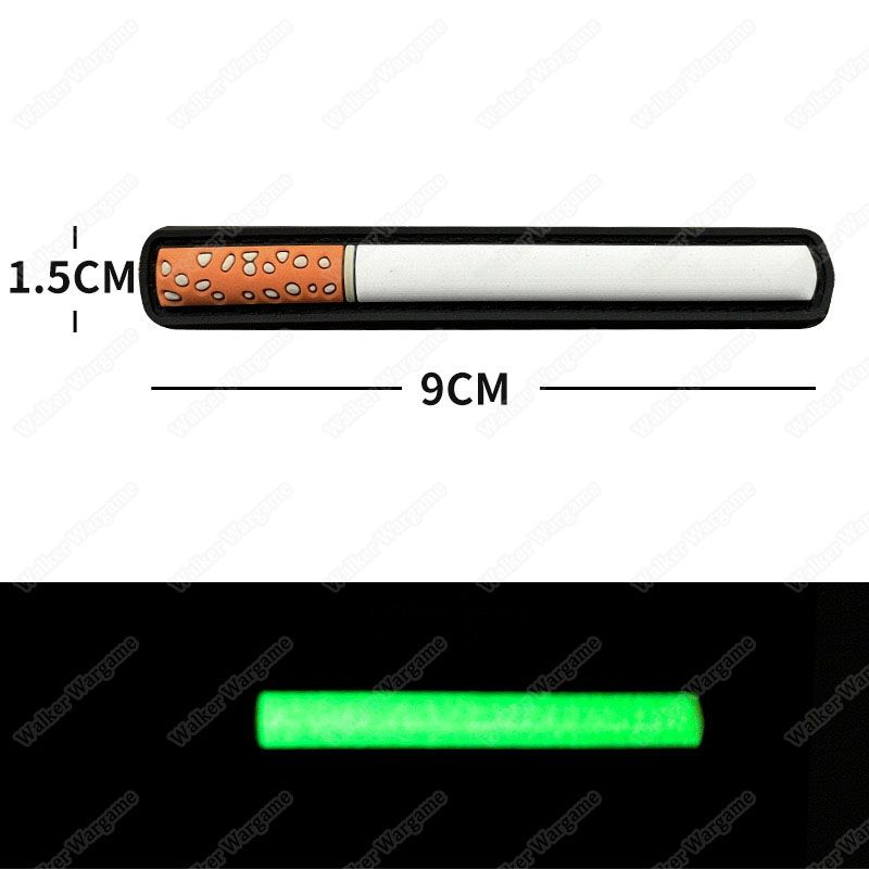PWG019 Cigarette PVC Rubber Patch With Velcro - Full Colour PWG019 Cigarette PVC Rubber Patch With Velcro - Full Colour