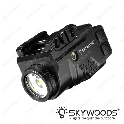 SkyWoods PL480R Tactical Flashlight With Laser - 2 Year Warranty