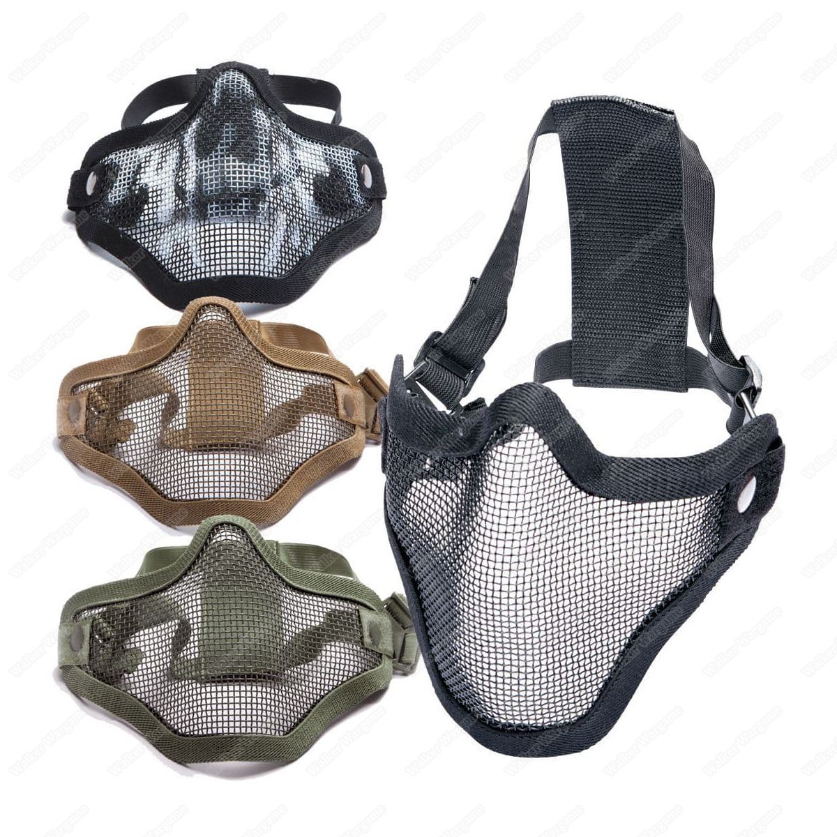 Stalker Type V1 Half Face Metal Mesh Face Mask - Multi Color