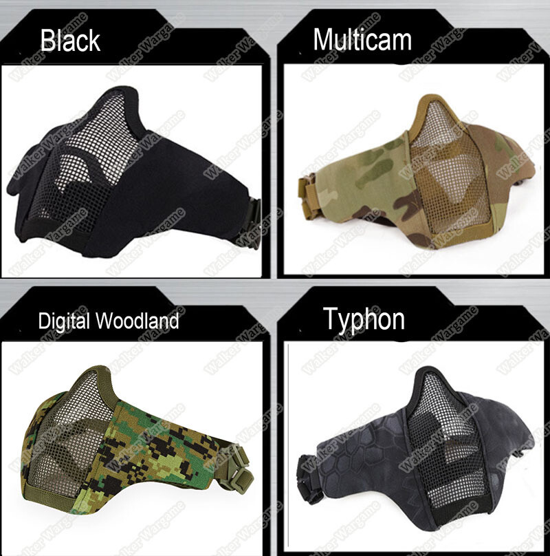 V1S Stalker Type Half Face Metal Mesh Mask - US Special Force Multicam