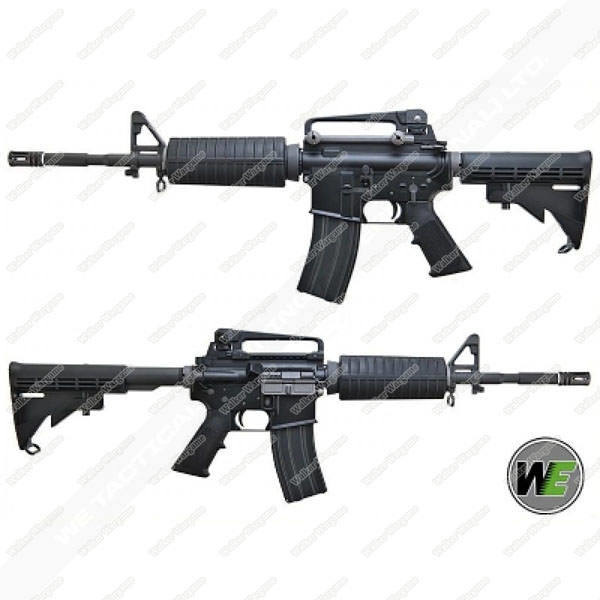WE M4A1 Full Metal Green Gas Blow Back Rifle (Black, Open Chamber Version) WE M4A1 Full Metal Green Gas Blow Back Rifle (Black, Open Chamber Version)