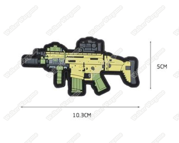 PWG008 PVC Rubber FN SCAR Patch With Velcro - Full Colour PWG008 PVC Rubber FN SCAR Patch With Velcro - Full Colour