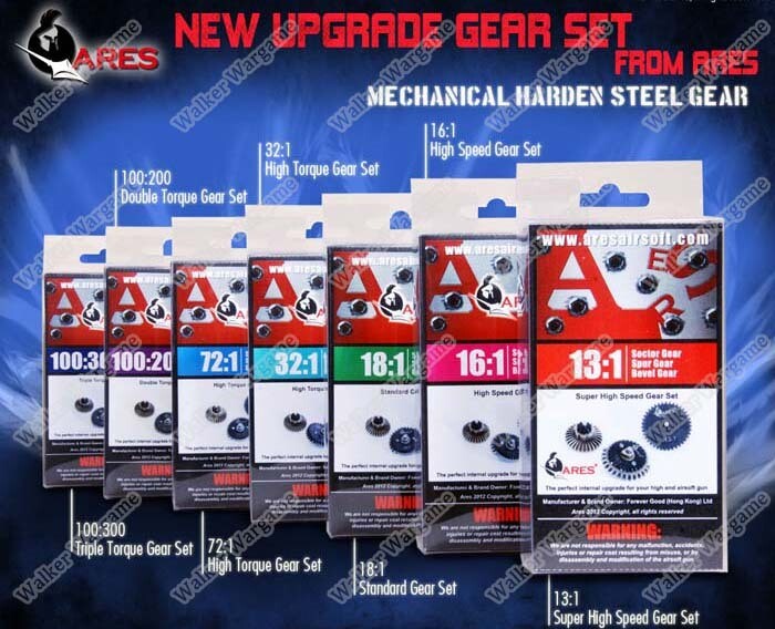 Ares Mechanical Harden Steel Gear Infinite Torque For AEG Airsoft Ares Mechanical Harden Steel Gear Infinite Torque For AEG Airsoft