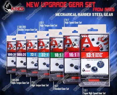 Ares Mechanical Harden Steel Gear Infinite Torque For AEG Airsoft Ares Mechanical Harden Steel Gear Infinite Torque For AEG Airsoft