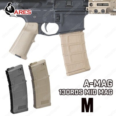 ARES AMAG M 130rd Magazine M4 / M16 Mid Cap Magazine for AEG Rifles Black ARES AMAG M 130rd Magazine M4 / M16 Mid Cap Magazine for AEG Rifles Black