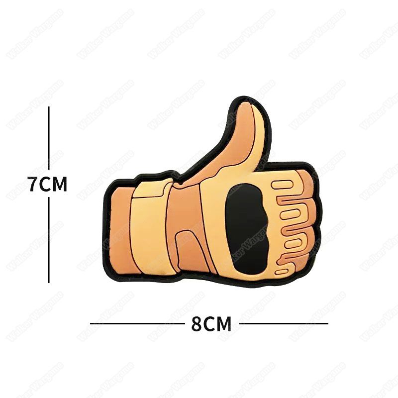 PWG021 Thumbs Up PVC Rubber Patch With Velcro - Full Colour