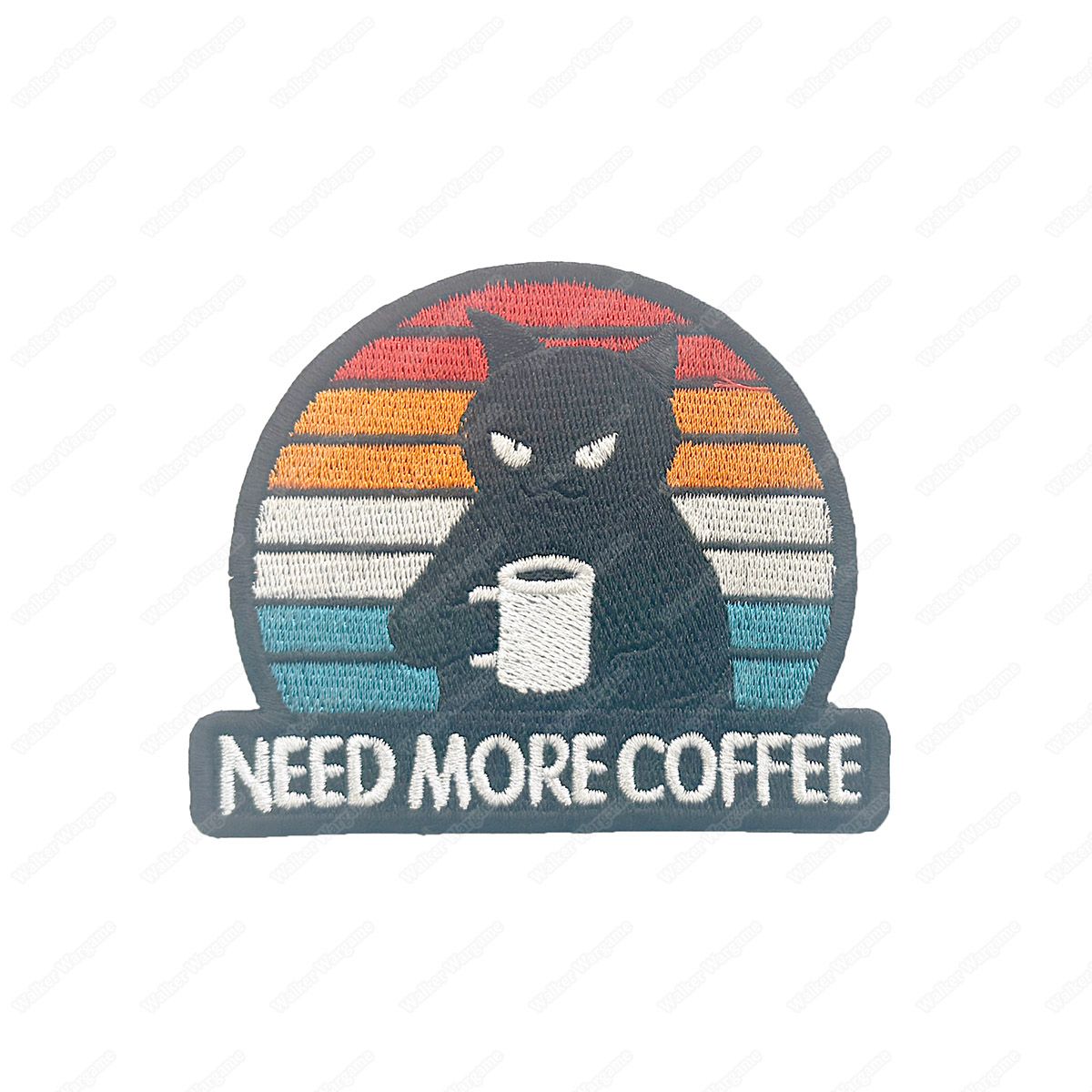 WWG168 Need More Coffee Velcro Patch - Black Color