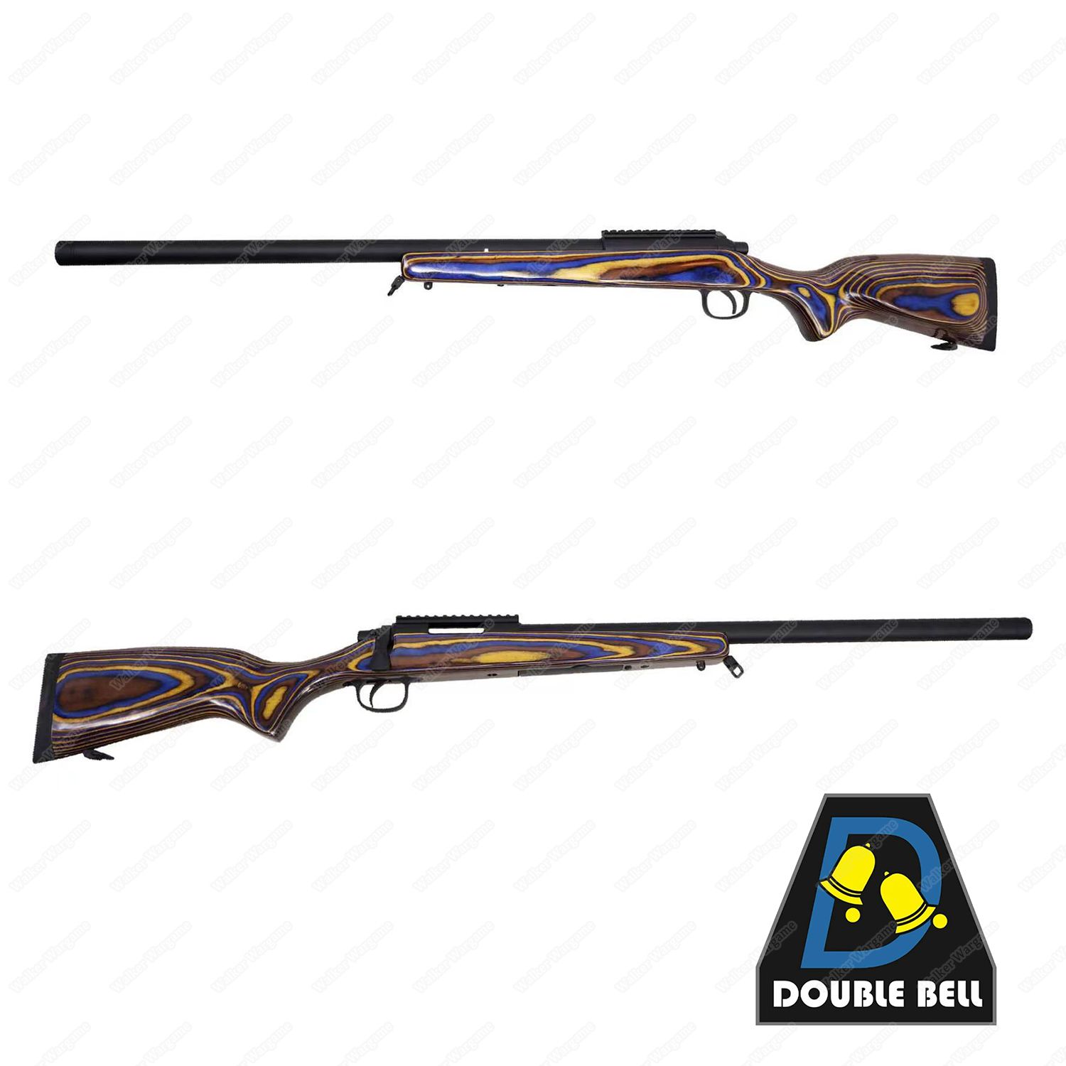 Double Bell 202-2 Real Wood Ocean Blue Laminate VSR Airsoft Bolt Action Sniper Rifle