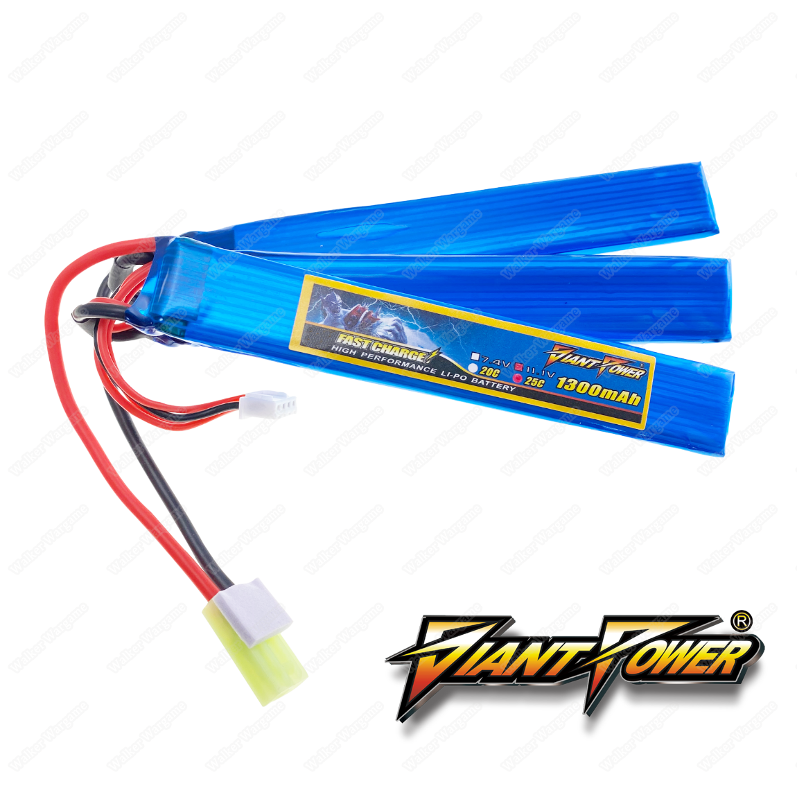 Giant Power 11.1V 1300mah 25C 3P Lipo Battery