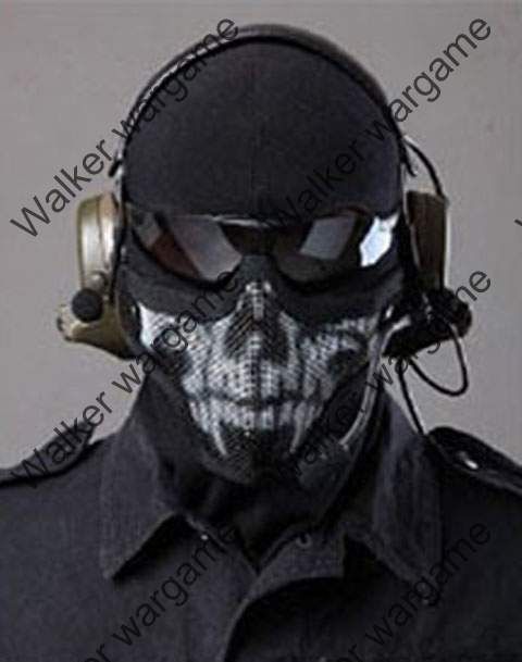 Stalker Type V1 Half Face Metal Mesh Mask - Skull Black Stalker Type V1 Half Face Metal Mesh Mask - Skull Black