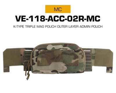 K-Type Triple Mag Pouch Outer Layer Admin Pouch Multicam