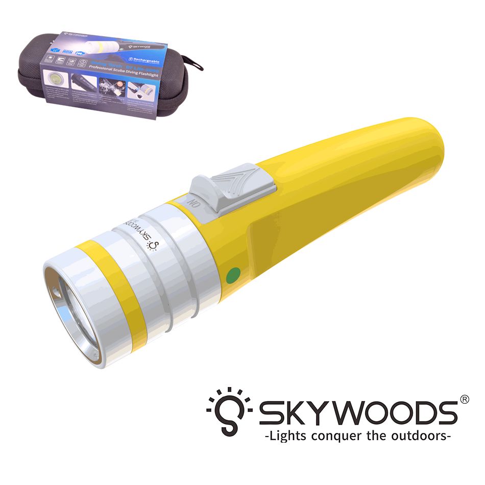 Skywoods D6 LITE Professional Dive Torch Diving Flashlight Skywoods D6 LITE Professional Dive Torch Diving Flashlight