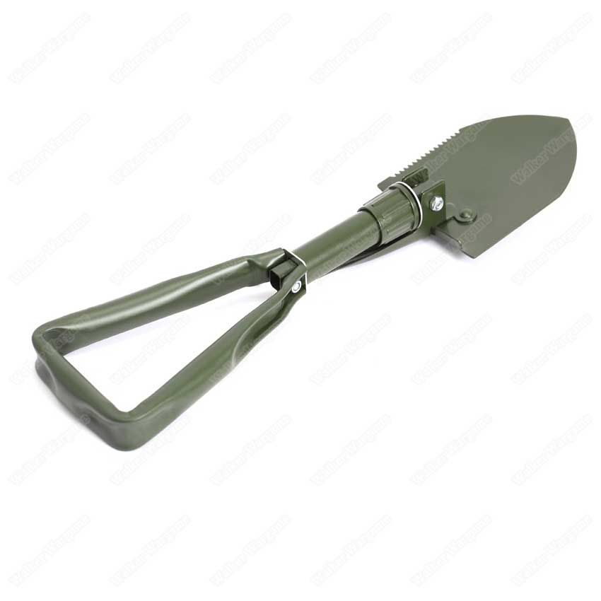 Foldable Metal Shovel With Pouch - Olive Green Foldable Metal Shovel With Pouch - Olive Green