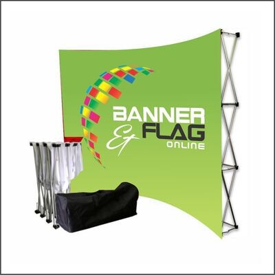 Banner Wall Media Backdrop - Curved