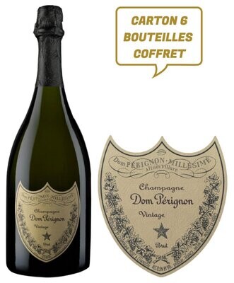 Champagne Dom Pérignon blanc 2009 carton 6 coffrets Moët & Chandon
