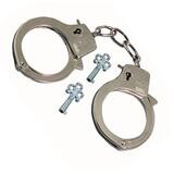 Metal toy handcuffs with 2 keys