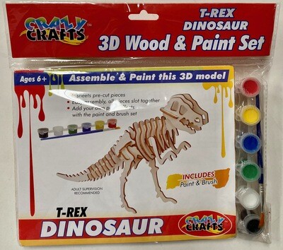 Wooden Animal 3D Dino