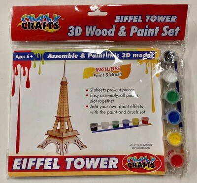 Wooden Eiffel Tower 3D