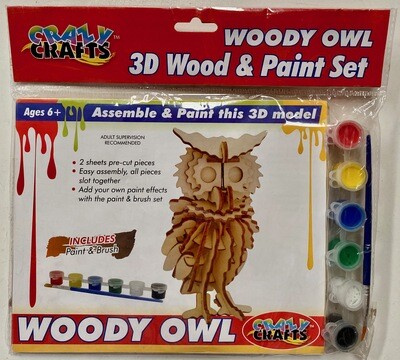 Wooden Owl 3D