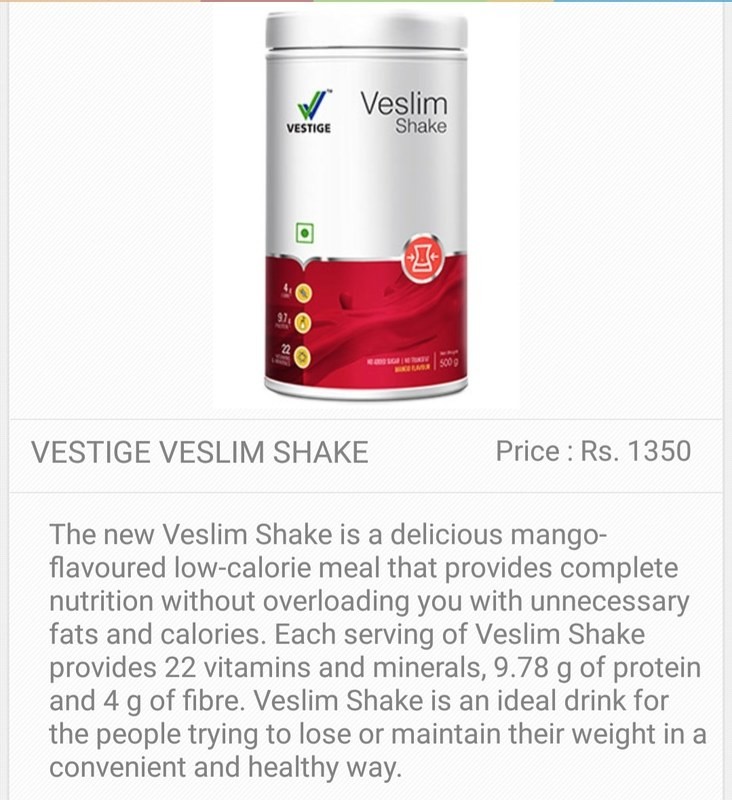 VESTIGE&#39;S VESLIM SHAKE MANGO FLAVOR